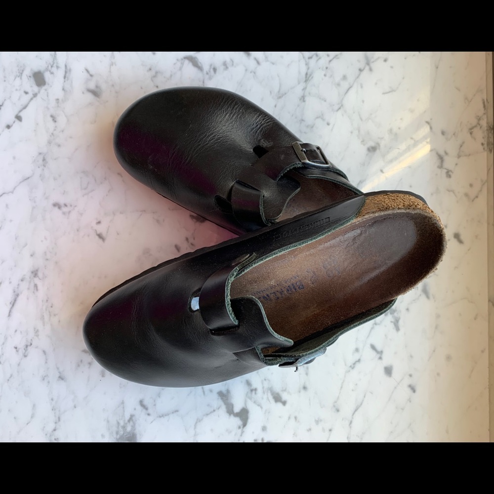 Women’s Black Birkenstock Clogs, Size 10
